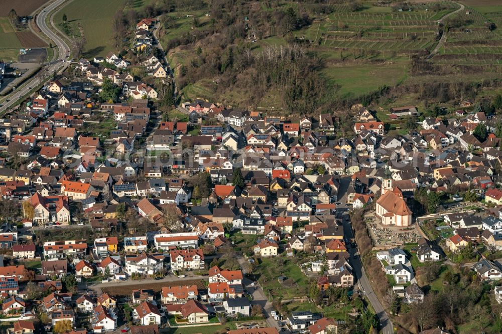 Aerial image Ettenheim - The district Altdorf in Ettenheim in the state Baden-Wuerttemberg, Germany