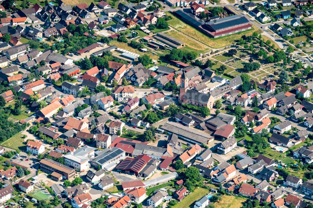 Aerial photograph Neuried - The district Altenheim in Neuried in the state Baden-Wuerttemberg, Germany