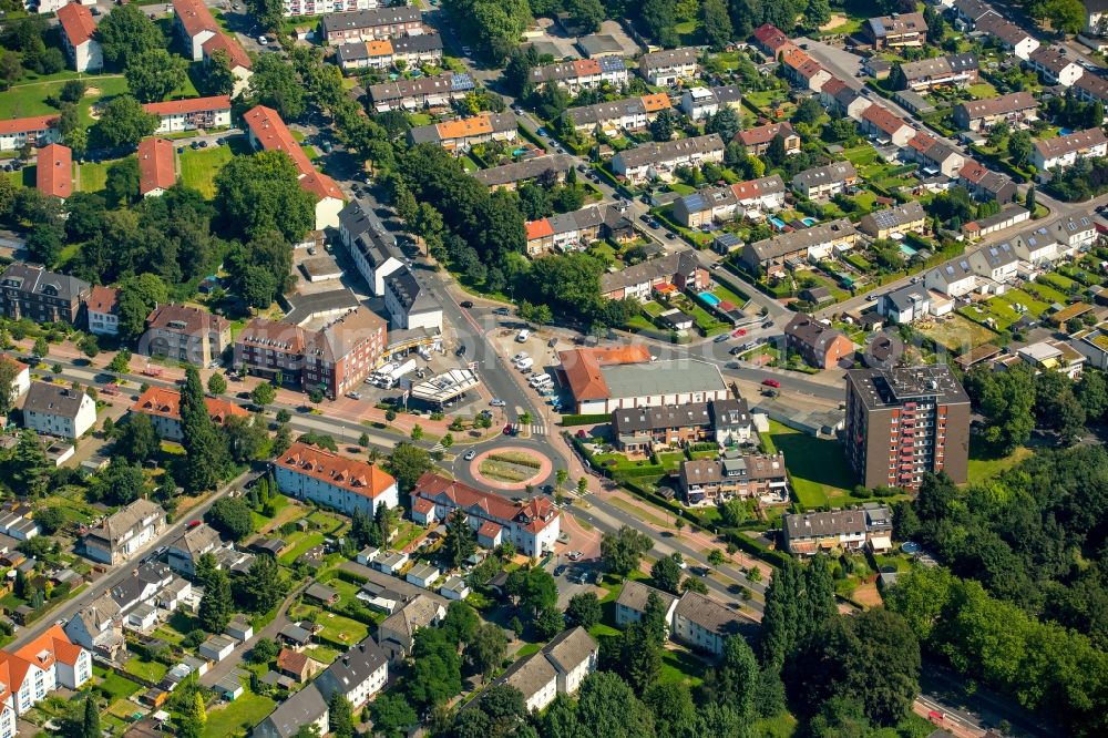 Gladbeck from the bird's eye view: The district Beckhausen in Gladbeck in the state North Rhine-Westphalia