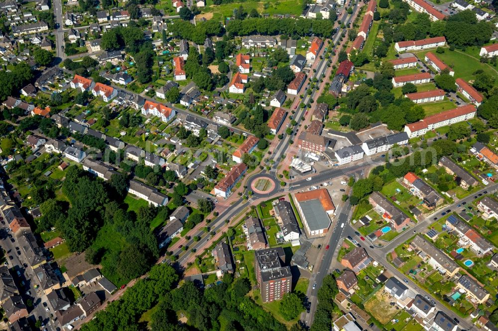 Aerial photograph Gladbeck - The district Beckhausen in Gladbeck in the state North Rhine-Westphalia