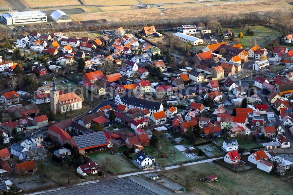 Erfurt from the bird's eye view: The district Bindersleben in Erfurt in the state Thuringia, Germany