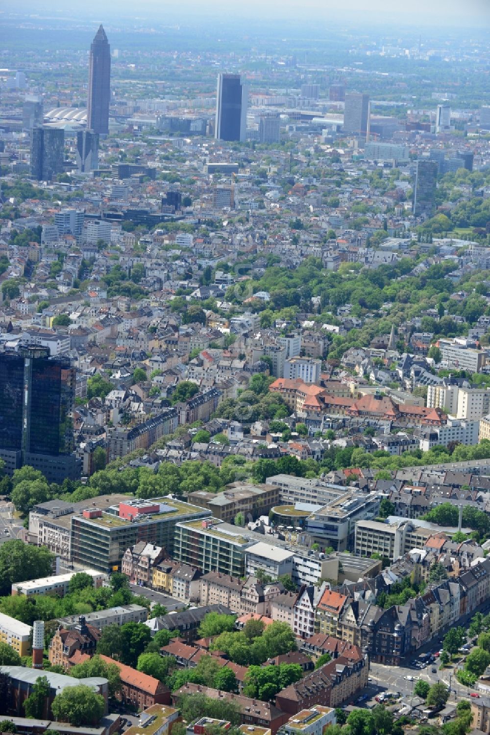 Aerial photograph Frankfurt am Main - The district Bornheim in Frankfurt in the state Hesse