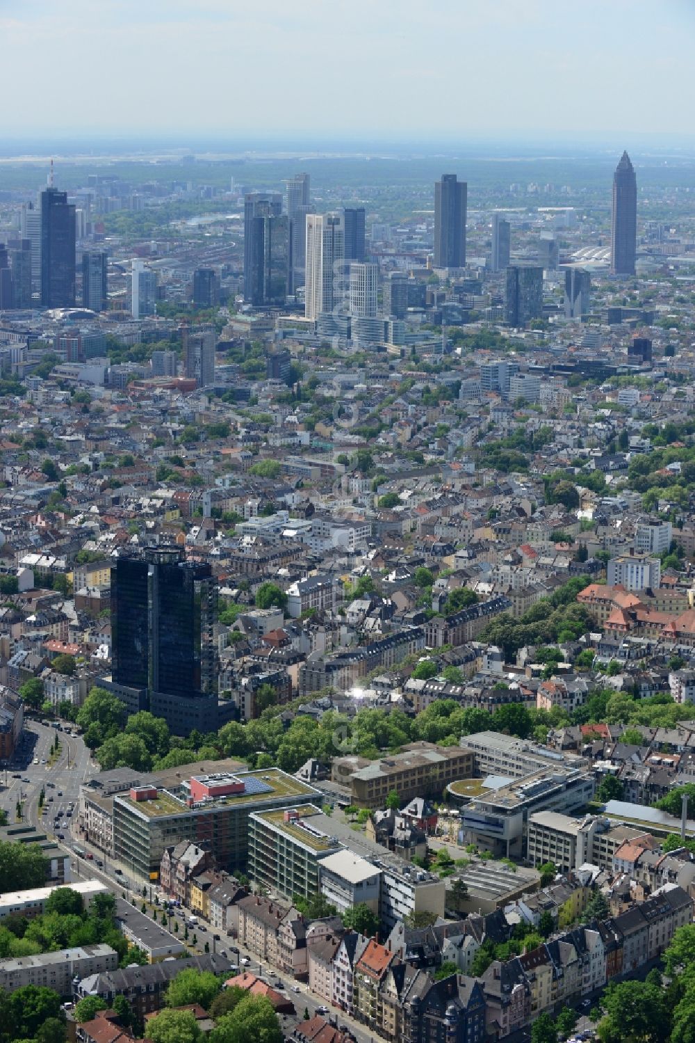 Aerial image Frankfurt am Main - The district Bornheim in Frankfurt in the state Hesse