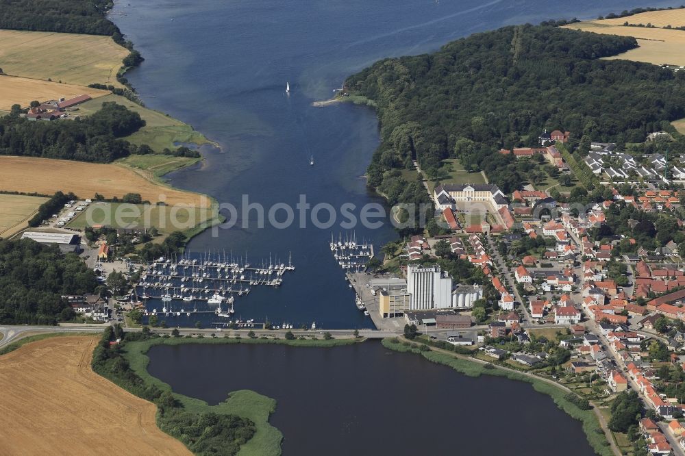 Augustenborg from the bird's eye view: Shore areas Augustenborg- Fjord in Augustenborg in Denmark