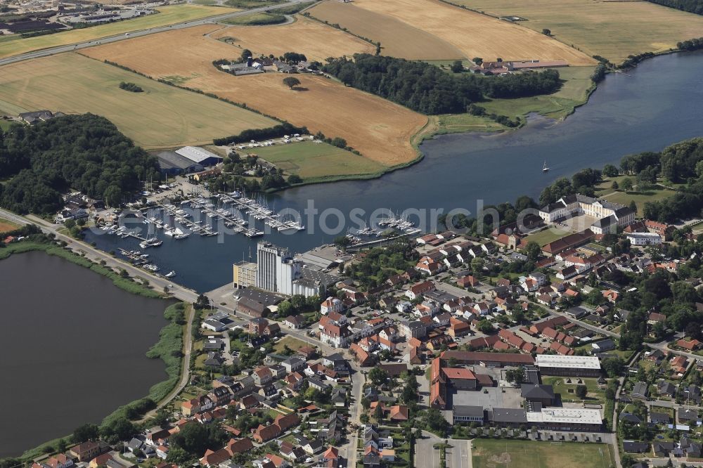 Aerial image Augustenborg - Shore areas Augustenborg- Fjord in Augustenborg in Denmark