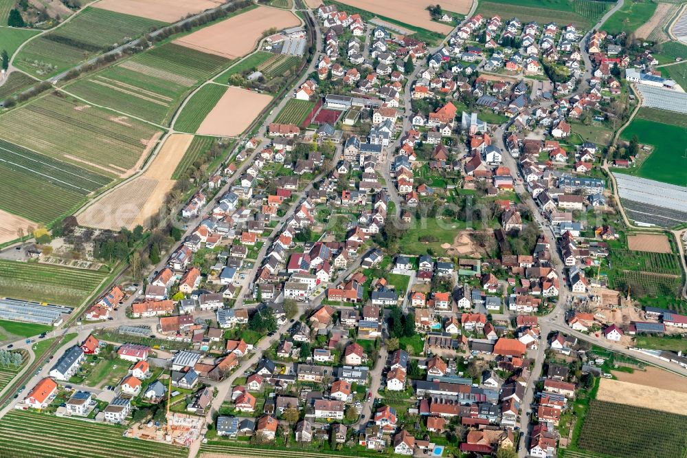 Sexau from above - The district Buchholz in Sexau in the state Baden-Wuerttemberg, Germany