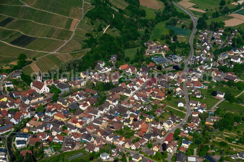 Ehrenkirchen from the bird's eye view: The district Ehrenstetten in Ehrenkirchen in the state Baden-Wuerttemberg, Germany