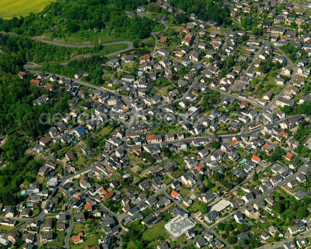 Neuwied, Feldkirchen from the bird's eye view: The district Feldkirchen in Neuwied in the state Rhineland-Palatinate