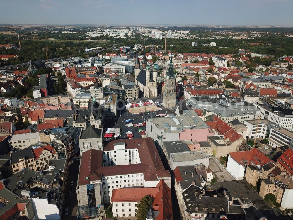 Aerial image Halle (Saale) - District Glaucha in Halle (Saale) in the state Saxony-Anhalt, Germany