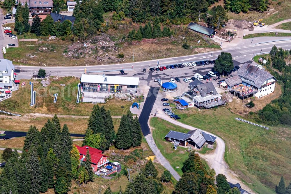 Feldberg (Schwarzwald) from above - The district Grafenmatt Passhoehe in Feldberg (Schwarzwald) in the state Baden-Wurttemberg, Germany