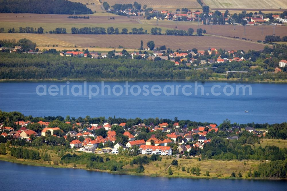 Braunsbedra from above - Town view of the district of Großkayna of the city Braunsbedra in Saxony-Anhalt