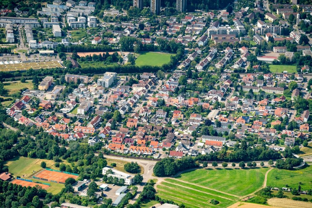 Aerial photograph Offenburg - The district Hildbolzweier in Offenburg in the state Baden-Wuerttemberg, Germany