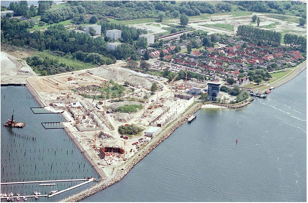 Aerial image Rostock / Warnemünde - 20.07.2004 Ortsteil Hohe Düne von Rostock/Warnemünde Baustelle am Yachthafen Hohe Düne Fertigstellung 2005 Investor ist die Immobiliengruppe ODIN AG.