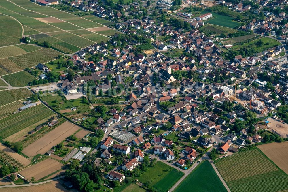 Aerial image Ehrenkirchen - The district Kirchhofen in Ehrenkirchen in the state Baden-Wuerttemberg, Germany