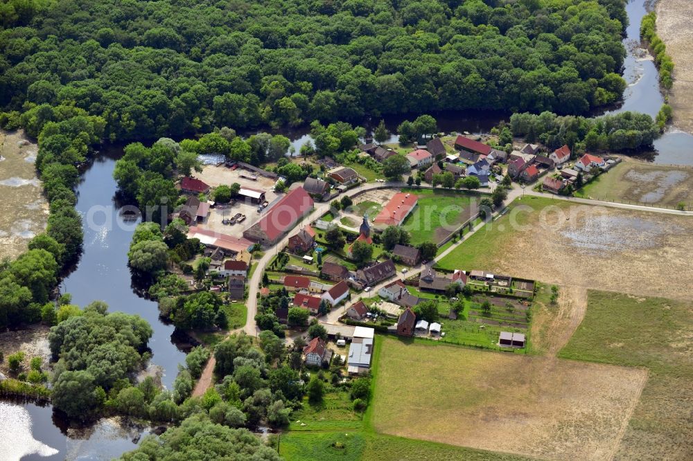 Aerial photograph Schkopau OT Kollenbey - View of the district of Kollenbey in Schkopau in the state of Saxony-Anhalt