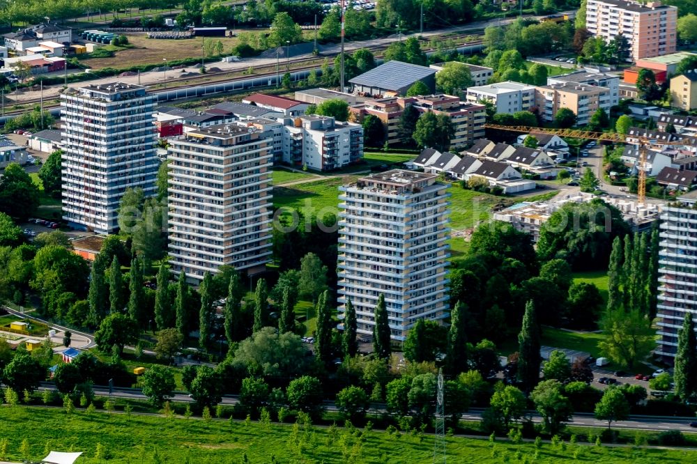 Aerial image Lahr/Schwarzwald - The district Lahr West in Lahr/Schwarzwald in the state Baden-Wuerttemberg, Germany