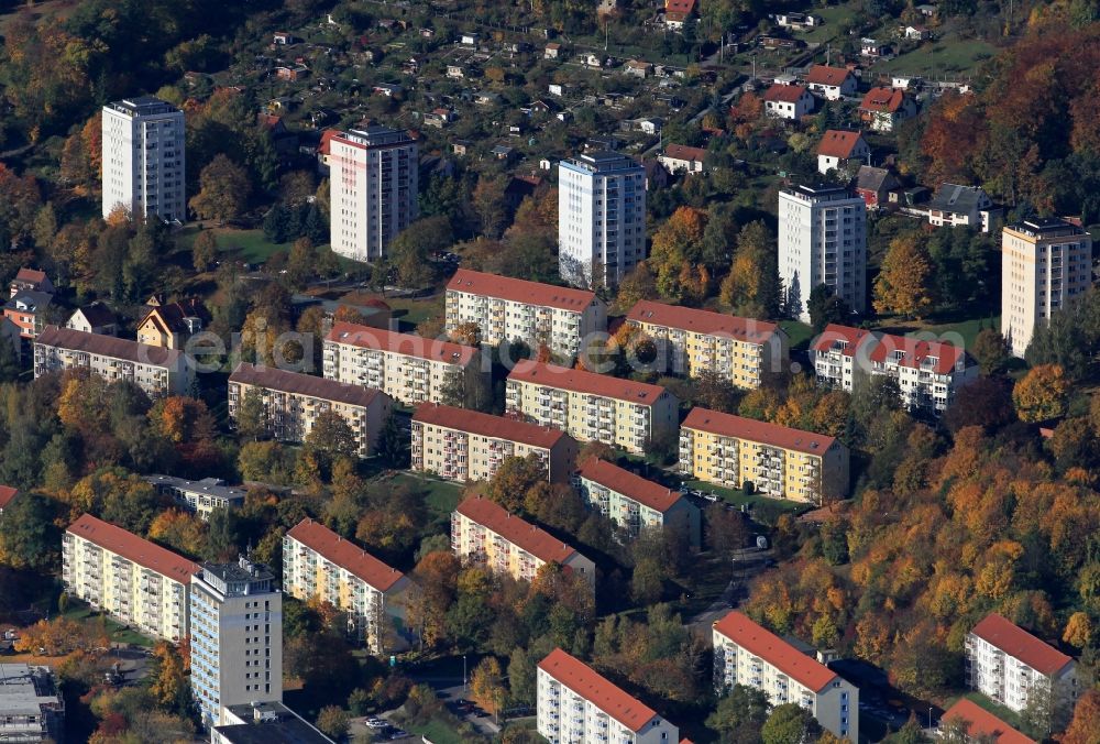 Aerial image Jena - Löbstedt district of Jena in Thuringia