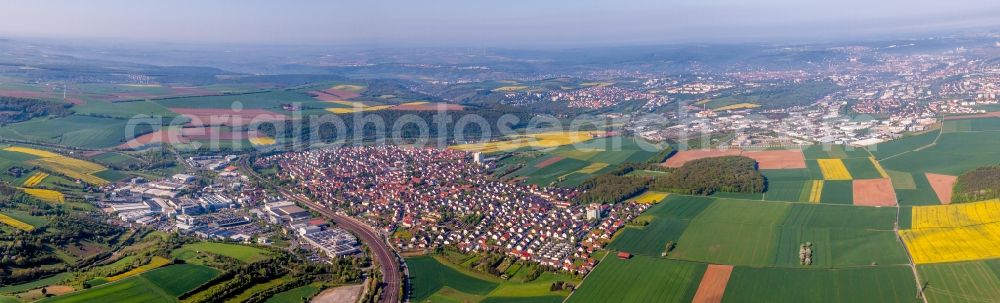 Aerial photograph Würzburg - The district in the district Lengfeld in Wuerzburg in the state Bavaria, Germany