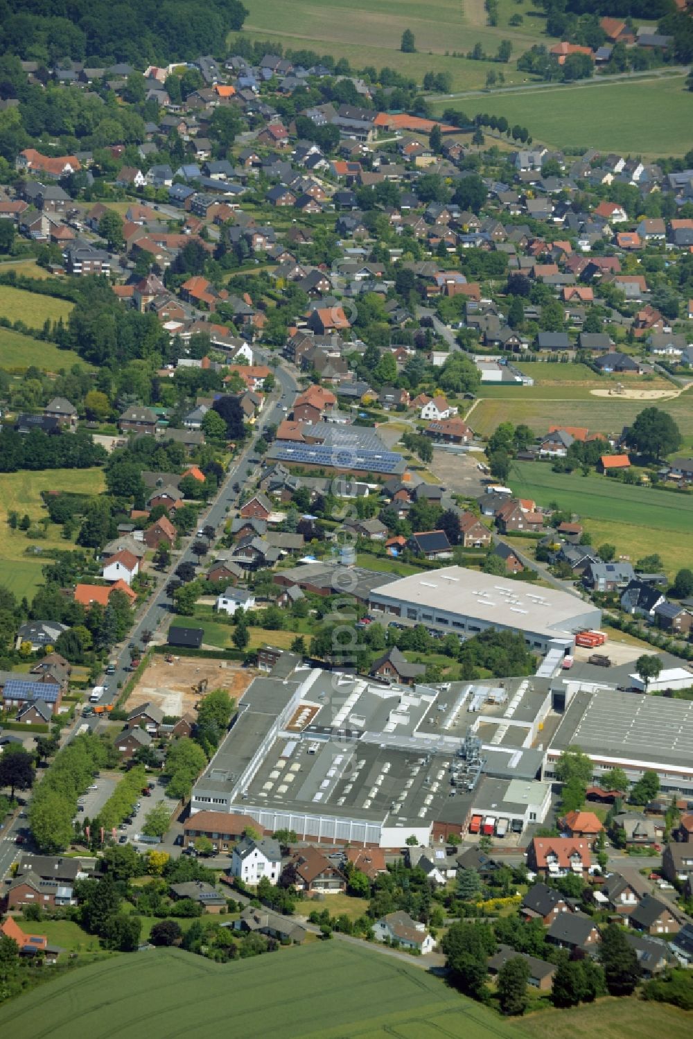 Lette, Oelde from above - The district Lette in Oelde in the state North Rhine-Westphalia