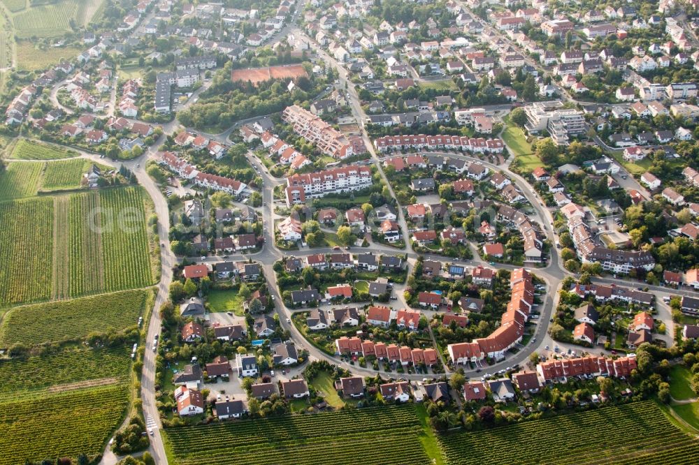 Neustadt an der Weinstraße from above - The district Maconring in the district Hambach in Neustadt an der Weinstrasse in the state Rhineland-Palatinate, Germany