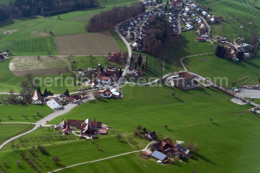 Freiamt from above - The district Mussbach in Freiamt in the state Baden-Wuerttemberg, Germany