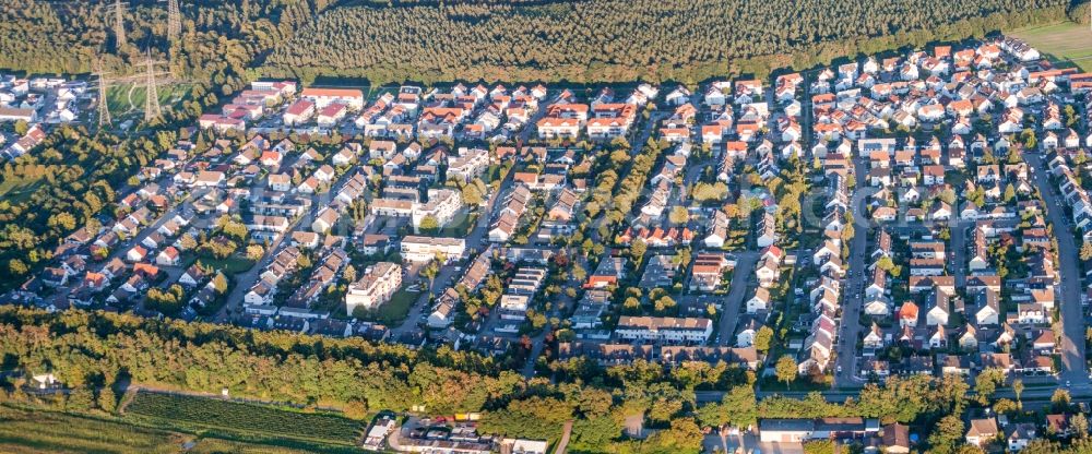 Eggenstein-Leopoldshafen from above - The district North in the district Eggenstein in Eggenstein-Leopoldshafen in the state Baden-Wuerttemberg, Germany