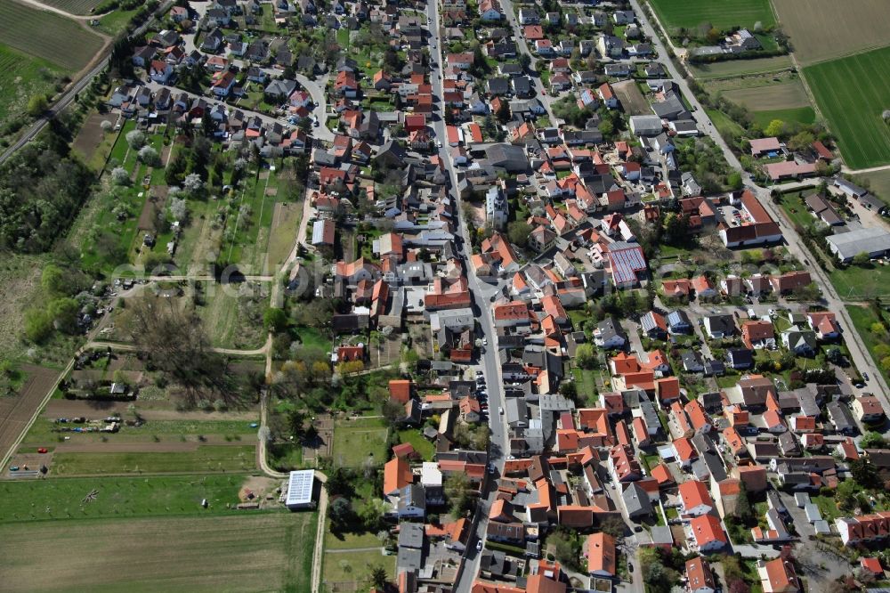 Saulheim from the bird's eye view: Townscape Saulheim in Rhineland-Palatinate