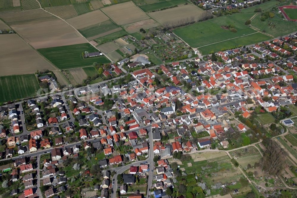 Saulheim from above - Townscape Saulheim in Rhineland-Palatinate