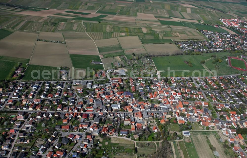 Aerial image Saulheim - Townscape Saulheim in Rhineland-Palatinate