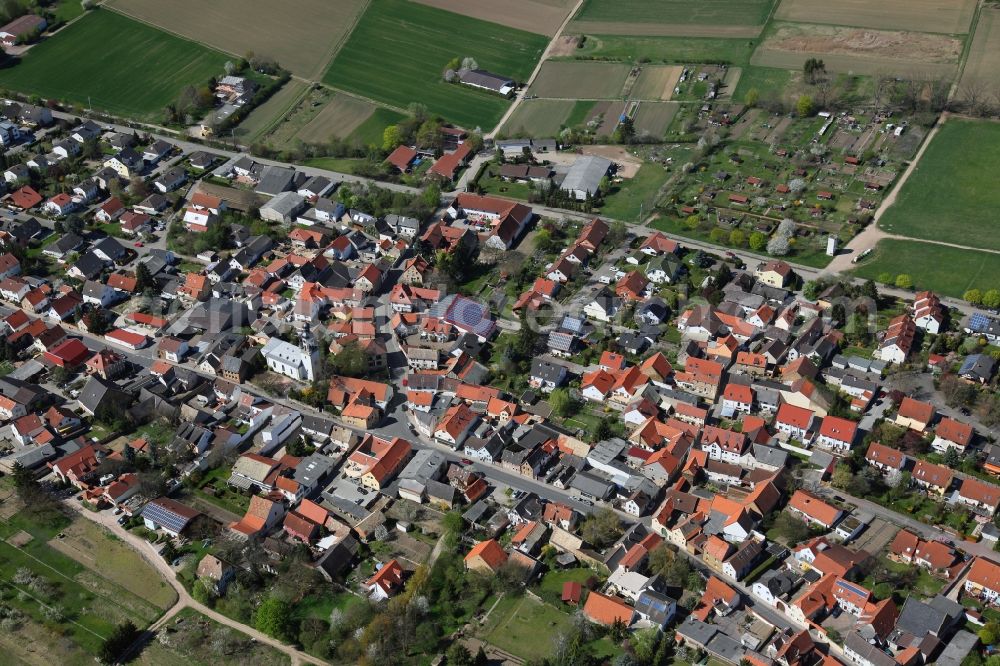 Saulheim from above - Townscape Saulheim in Rhineland-Palatinate