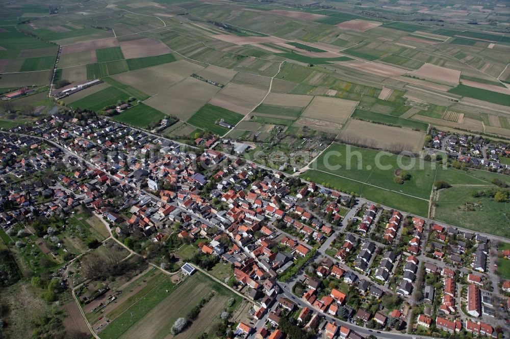 Saulheim from the bird's eye view: Townscape Saulheim in Rhineland-Palatinate