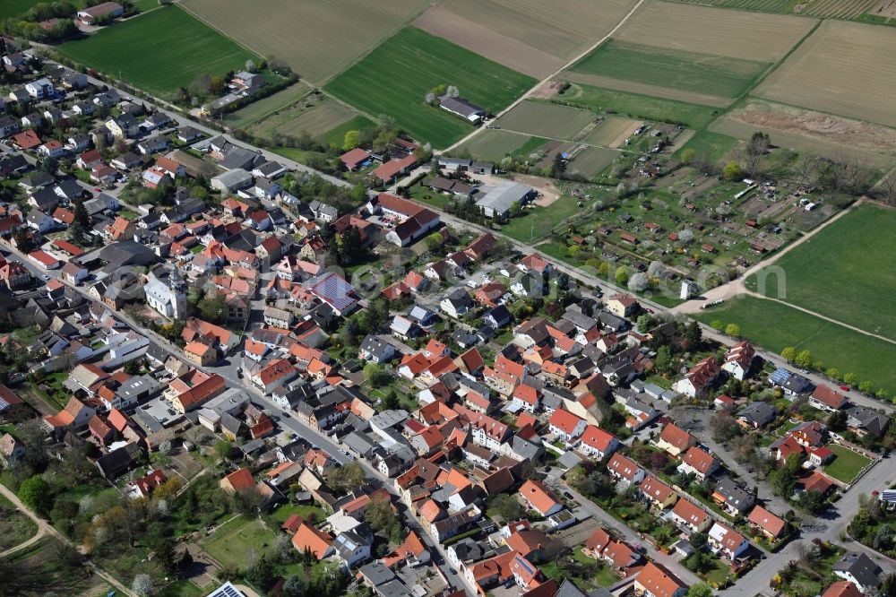 Aerial image Saulheim - Townscape Saulheim in Rhineland-Palatinate