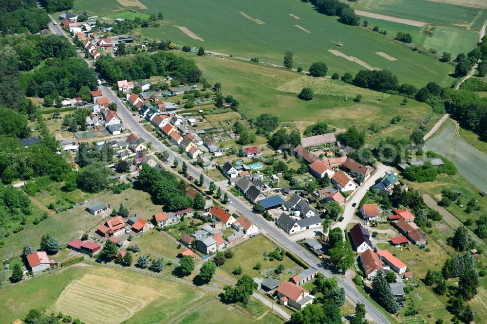 Elbe-Parey from the bird's eye view: The district Parey in Elbe-Parey in the state Saxony-Anhalt, Germany