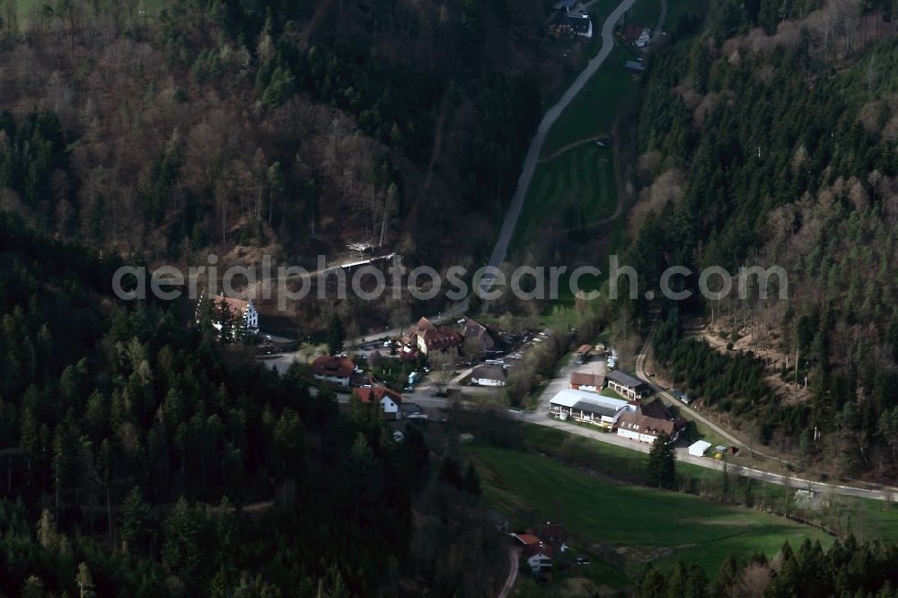 Freiamt from the bird's eye view: The district Saegplatz in Freiamt in the state Baden-Wuerttemberg, Germany