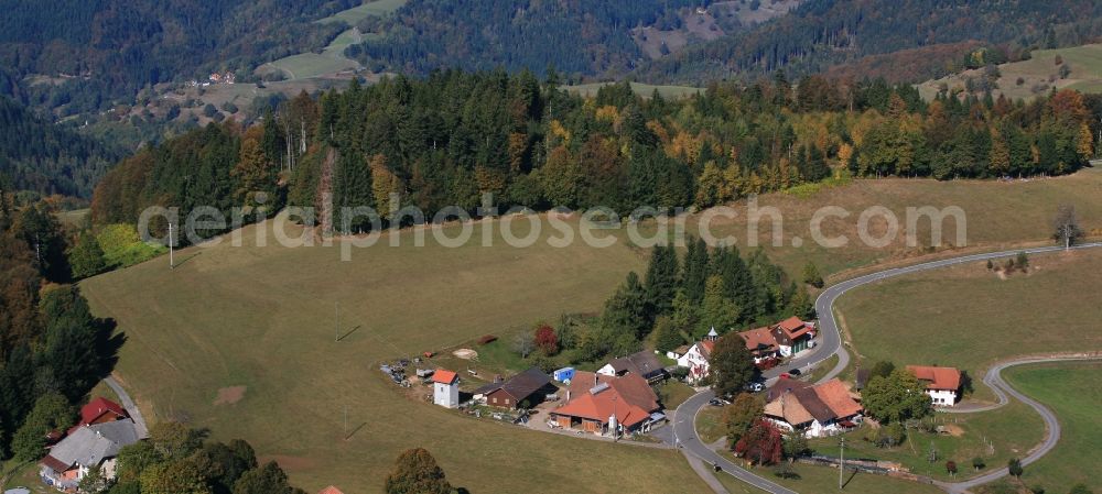 Aerial photograph Schopfheim - Homestead and farm buildings in the district Schlechtbach in Schopfheim in the state Baden-Wuerttemberg