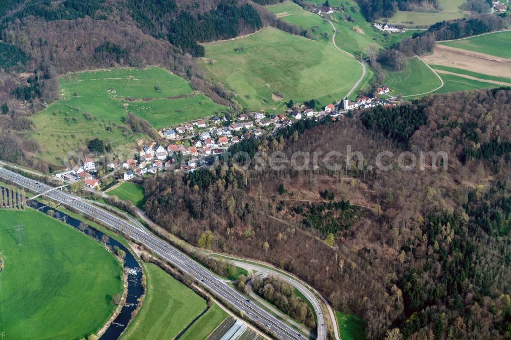 Aerial image Waldkirch - The district Suggental in Waldkirch in the state Baden-Wuerttemberg, Germany