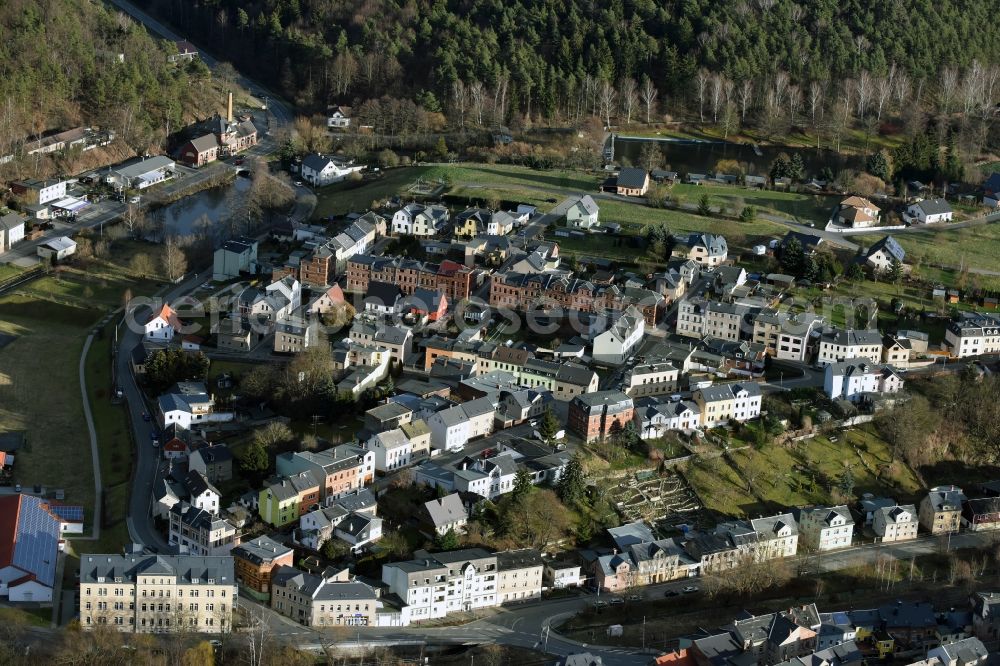 Zeulenroda-Triebes from above - The district Triebes in Zeulenroda-Triebes in the state Thuringia