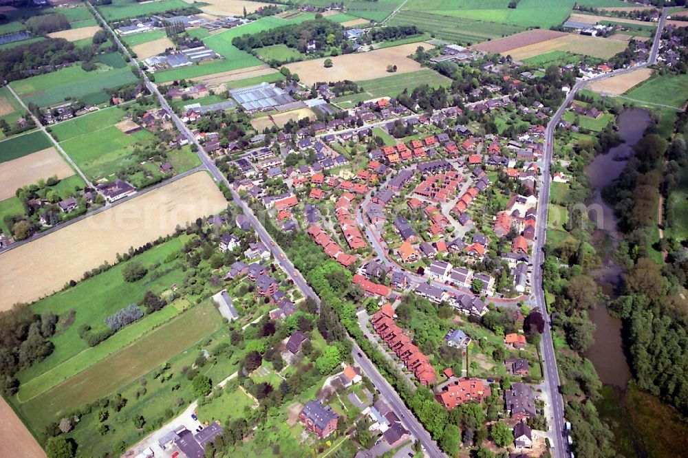 Verberg, Krefeld from above - The district of in Verberg, Krefeld in the state North Rhine-Westphalia