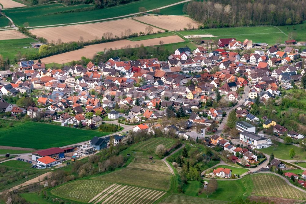 Wagenstadt from above - The district Wagenstadt in Herbolzheim in the state Baden-Wurttemberg, Germany