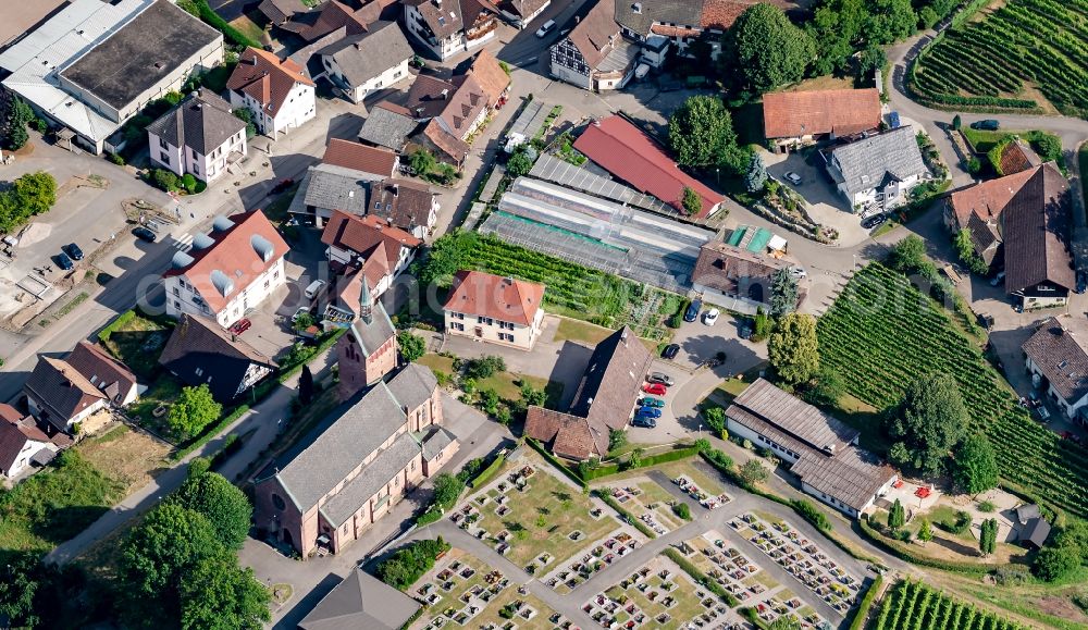 Aerial image Kappelrodeck - The district Waldulm in Kappelrodeck in the state Baden-Wuerttemberg, Germany