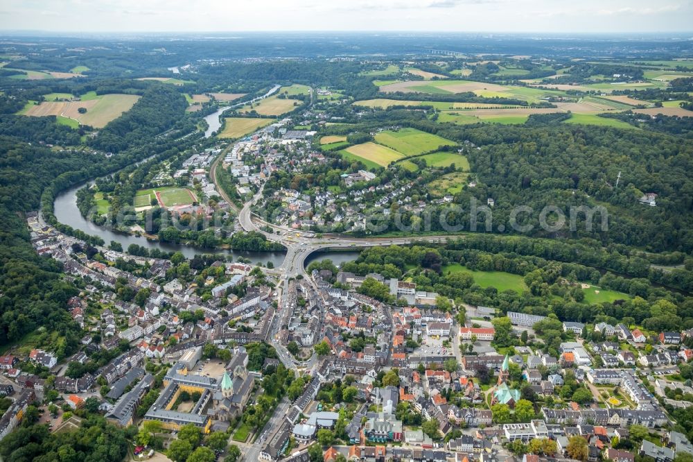 Essen from the bird's eye view: District Werden in Essen in the state North Rhine-Westphalia, Germany