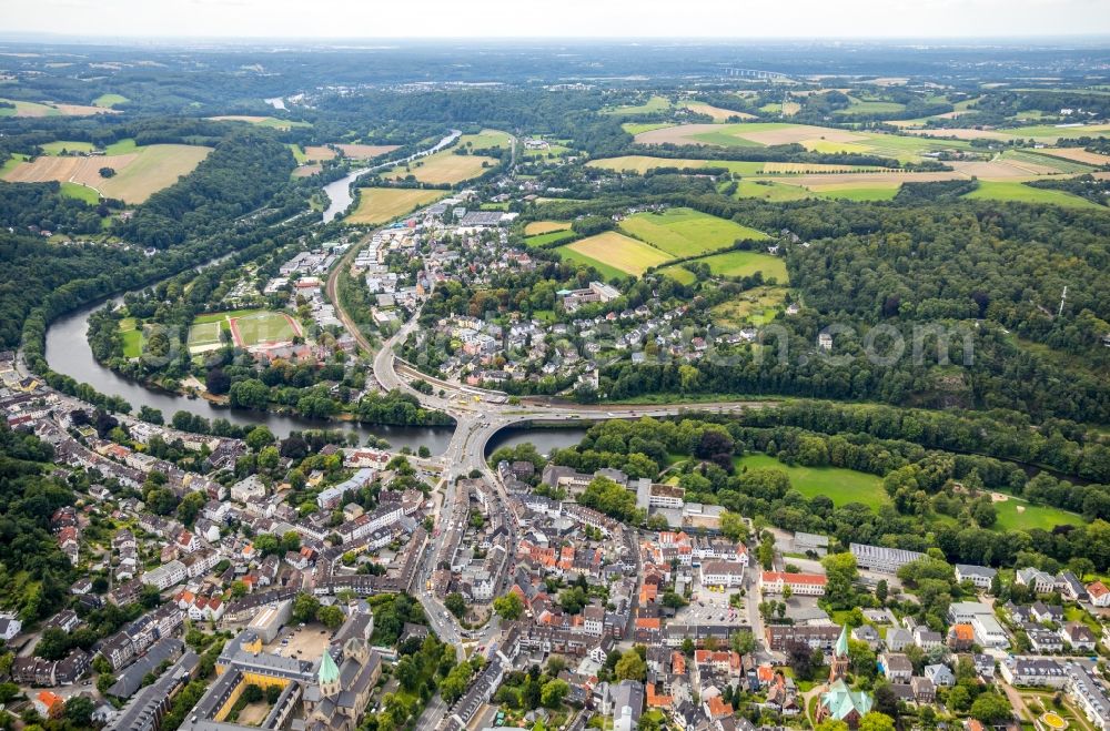 Aerial image Essen - District Werden in Essen in the state North Rhine-Westphalia, Germany