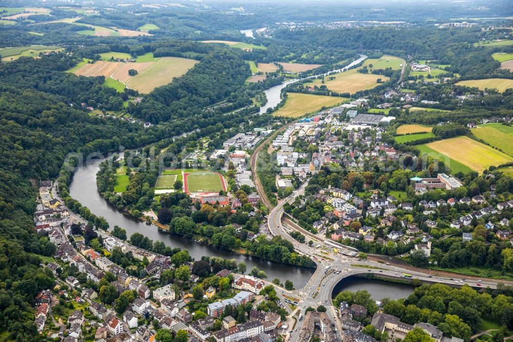 Essen from above - District Werden in Essen in the state North Rhine-Westphalia, Germany