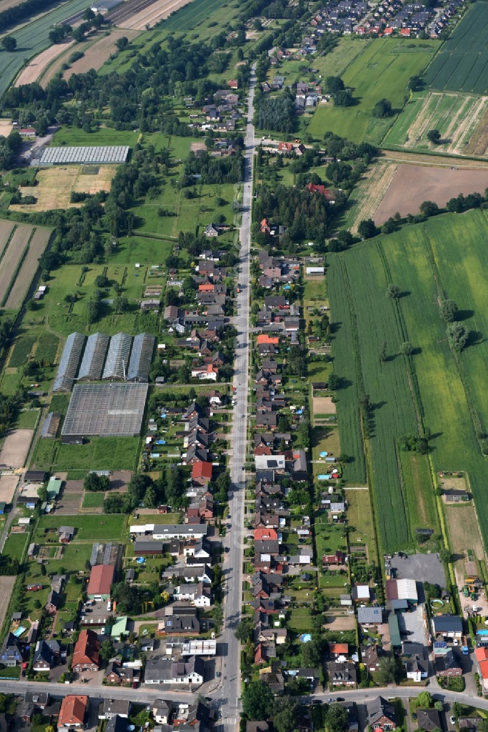 Aerial image Hamburg - The district Zollenspieck on Suederquerweg in Hamburg