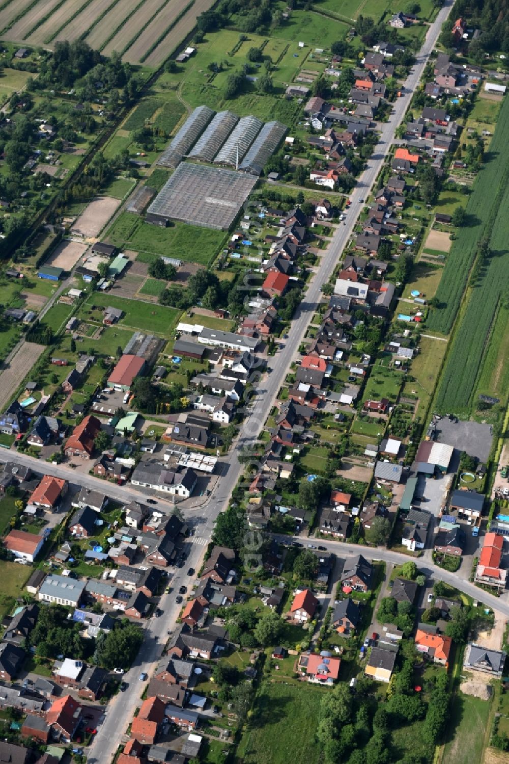 Aerial photograph Hamburg - The district Zollenspieck on Suederquerweg in Hamburg