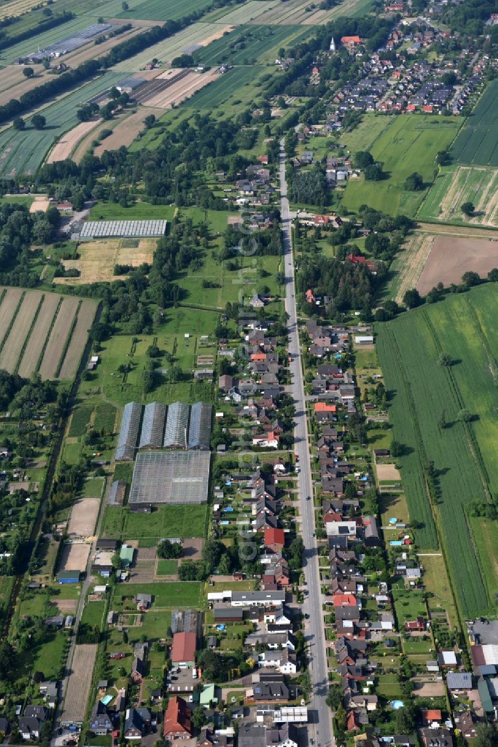 Aerial photograph Hamburg - The district Zollenspieck on Suederquerweg in Hamburg