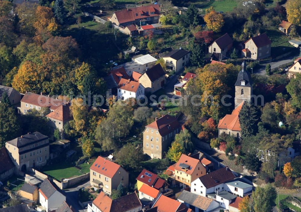 Aerial photograph Jena - Zwätzen district with St. Mary Church in Jena in Thuringia