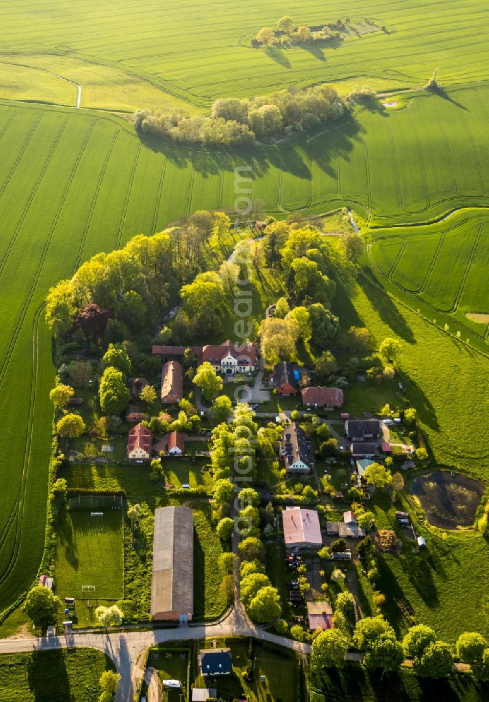 Vipperow OT Solzow from the bird's eye view: District view of Solzow in Vipperow in the state Mecklenburg-West Pomerania