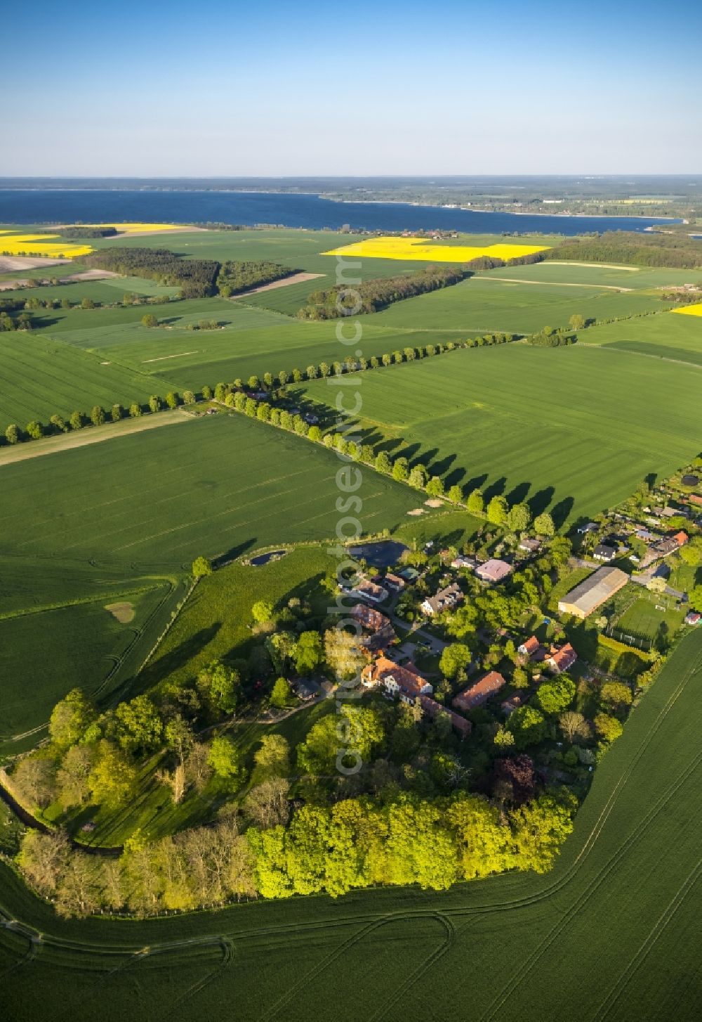 Aerial photograph Vipperow OT Solzow - District view of Solzow in Vipperow in the state Mecklenburg-West Pomerania