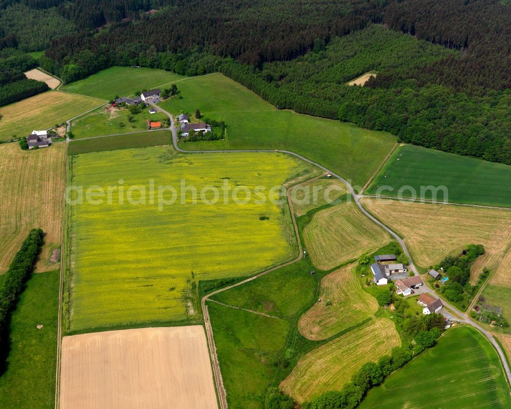 Aerial image Werkhausen - View of the urban district Acker and Ueberdorf in Werkhausen in Rhineland-Palatinate